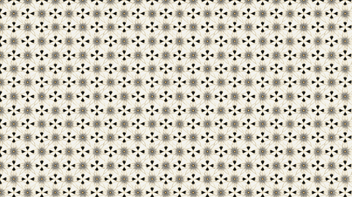 Black and cream floral wallpaper with stylized blooms for refined modern home office