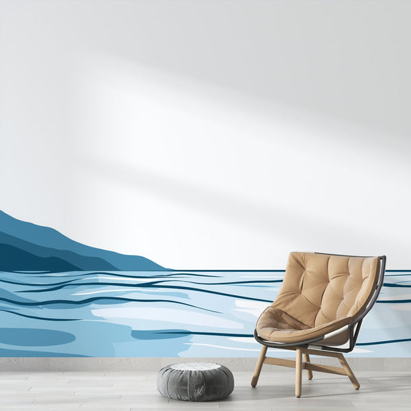 Ocean Wallpaper | Modern Seascape in Blue