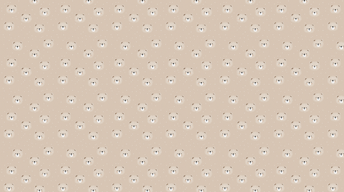 Bear Wallpaper | Adorable Bear Faces on Soft Beige