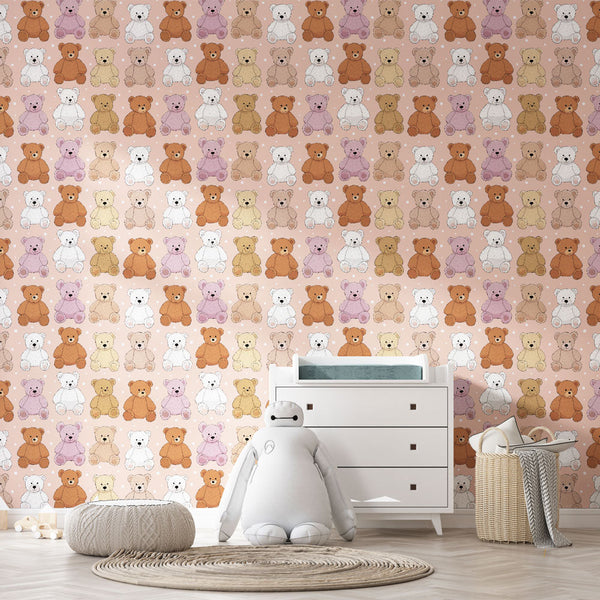 Teddy Bear Wallpaper | Adorable Bears in Soft Pastel Tones