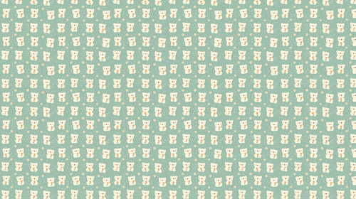 Cute Bear Wallpaper | Cuddly Bears on Soft Green Wall Mural