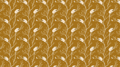 Bear Wallpaper | Bears, Stars and Moons Wall Mural in Brown