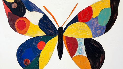 Abstract Butterfly Wallpaper | Colorful Artistic Design