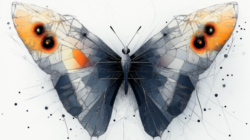 Abstract Butterfly Wallpaper | Modern Vivid Wing Design