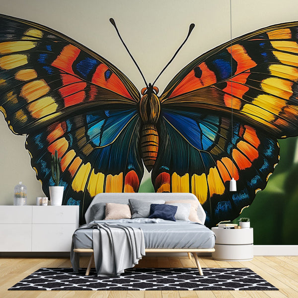Colourful Butterfly Wallpaper | Dazzling Vibrant Contrast