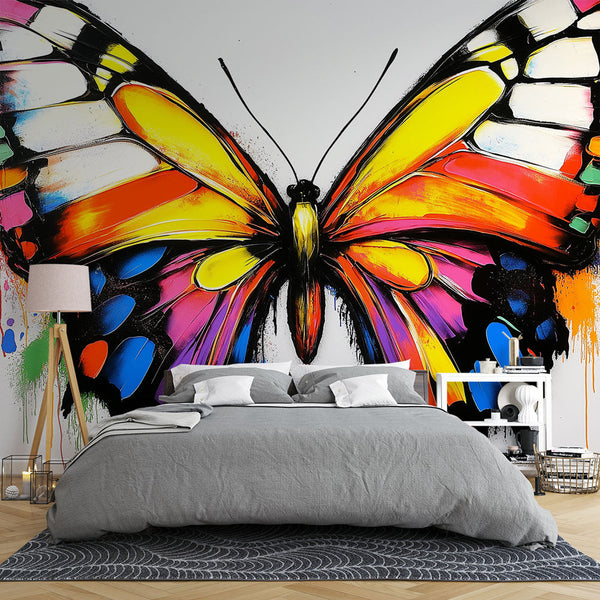 Vibrant Butterfly Wallpaper | Bright Splash Wall Mural