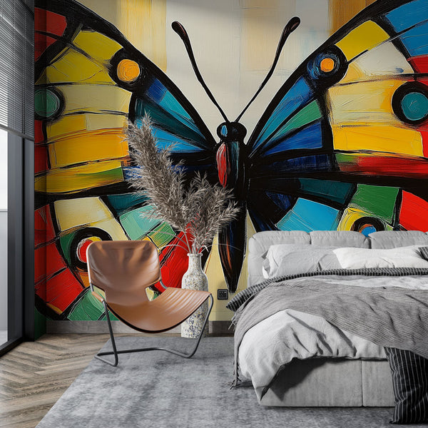 Colorful butterfly wallpaper | Abstract motif with vivid hues