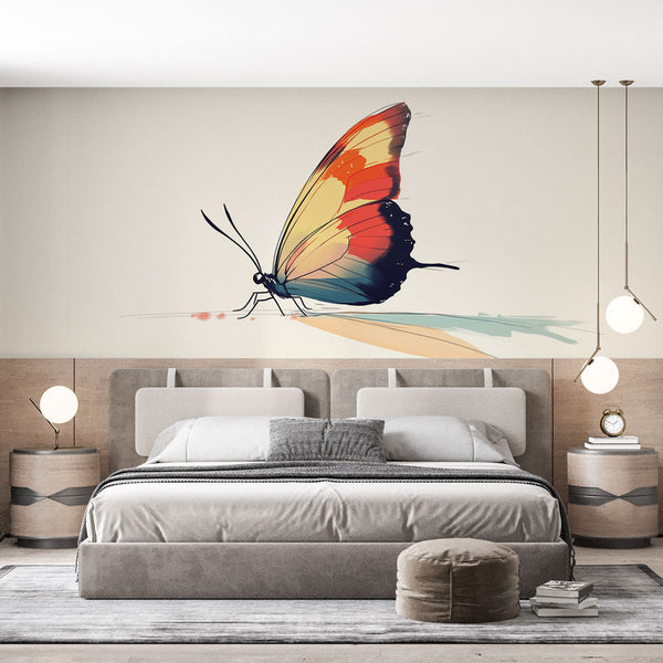 Colourful Butterfly Wallpaper | Multicoloured Wings Motif