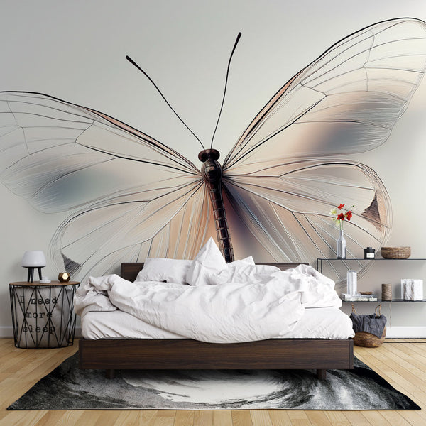 Butterfly Wallpaper | Elegant Watercolour Butterfly Mural