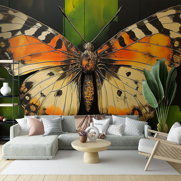 Realistic Butterfly Wallpaper | Artistic Elevation Mural