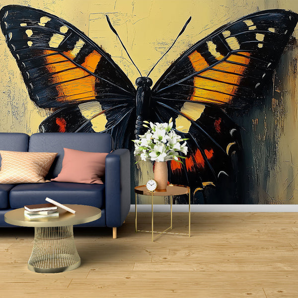 Butterfly Wallpaper | Artistic Colourful Butterfly on Texture