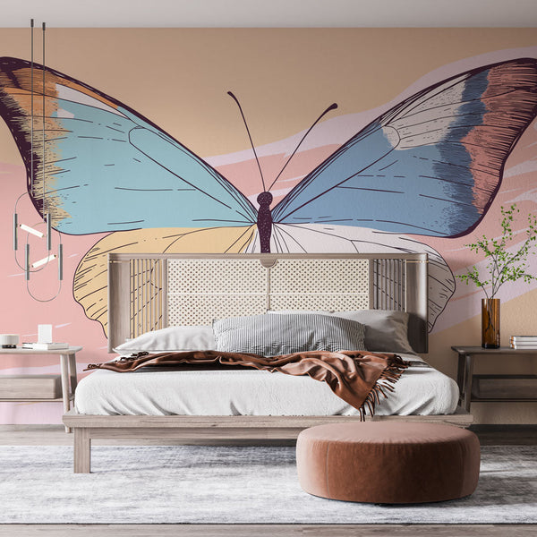 Butterfly Wallpaper | Artistic Colourful Butterfly Illustration