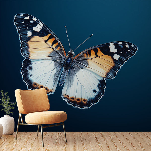 Dark Background Butterfly Wallpaper | Vibrant Wall Mural