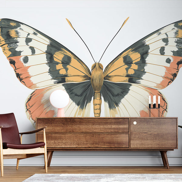 Delicate Butterfly Wallpaper | Soothing Pastel Wall Mural