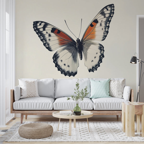 Butterfly wallpaper | Refined motif with vibrant colored details