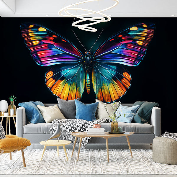 Multicolor Butterfly Wallpaper | Vibrant Wings Mural