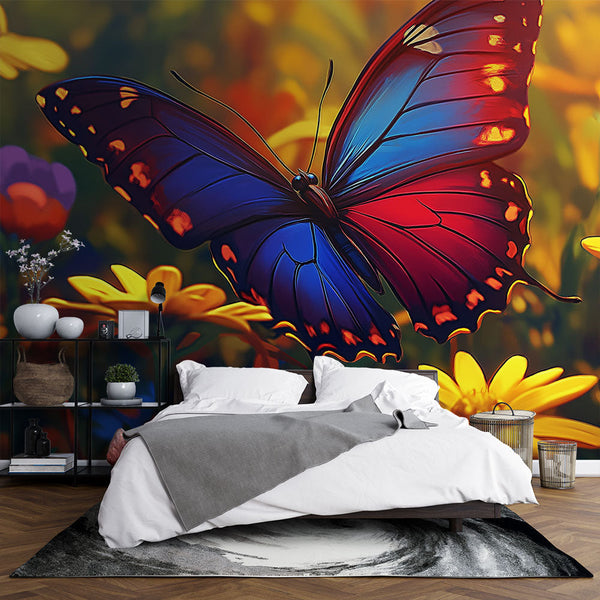 Butterfly Wallpaper | Colorful Insect Amid Vibrant Flowers