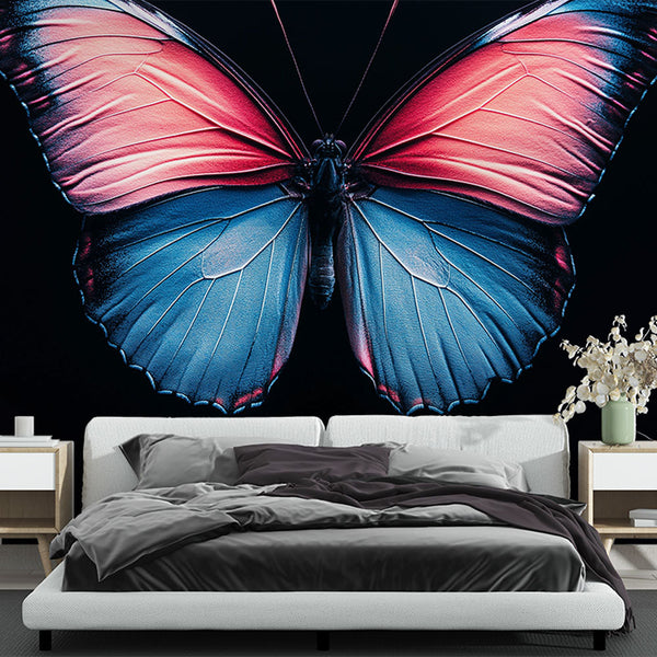 Butterfly wallpaper | Butterfly in blue and pink hues