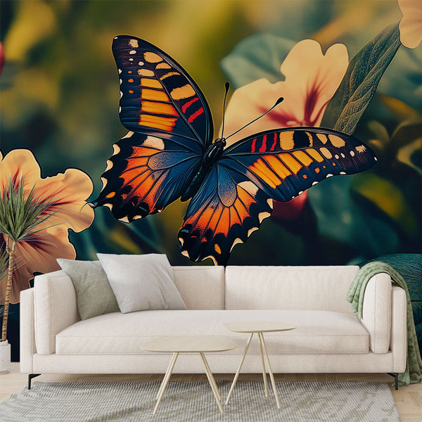 Butterfly Wallpaper | Colorful Insect on Enchanting Floral