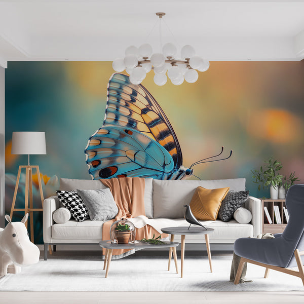 Butterfly Wallpaper | Colorful Insect on Soft Floral