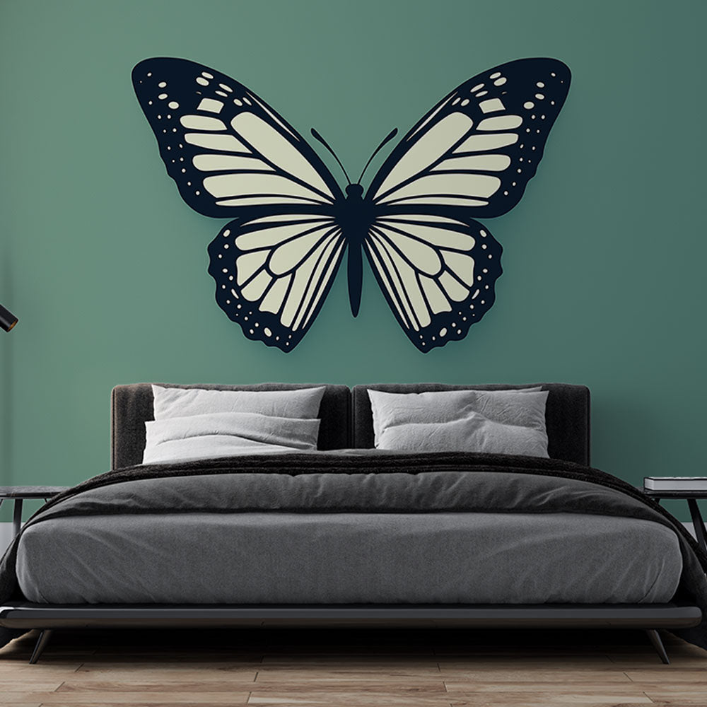 Butterfly Wallpaper | Stylised Butterfly on Soft Green