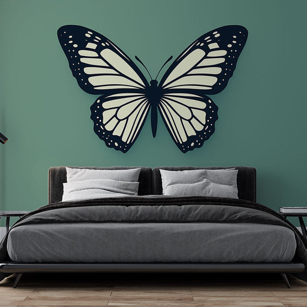 Butterfly Wallpaper | Stylised Butterfly on Soft Green