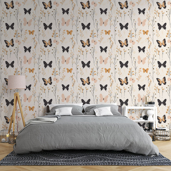 Butterfly Wallpaper | Butterflies and Grasses on Soft Ground