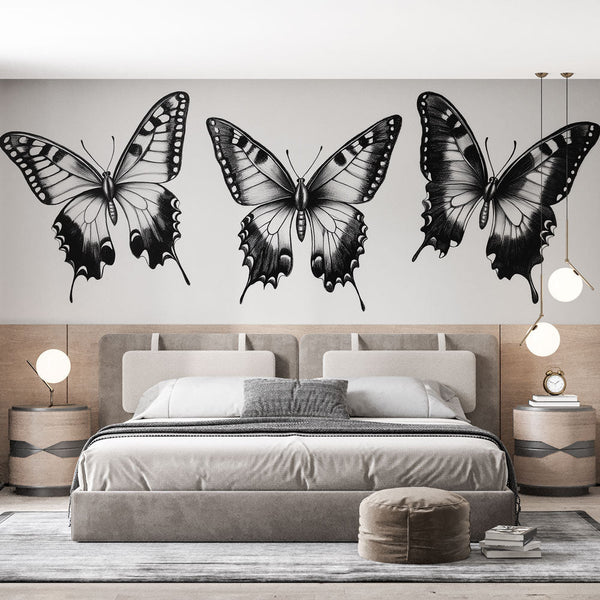 Butterfly Wallpaper | Black and White Artistic Illustrations