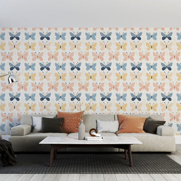 Butterfly Wallpaper | Colourful Pastel Butterflies Wall Mural