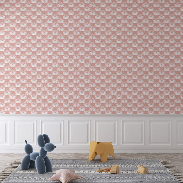 Butterfly Wallpaper | Butterflies and Rainbows on Soft Pink
