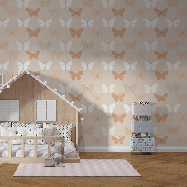 Delicate Pastel Butterflies Wall Mural