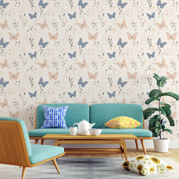 Butterfly Wallpaper | Delicate Butterflies & Pastel Flowers