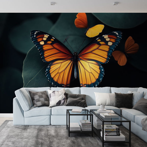 Butterflies Wallpaper | Colorful Insects on Dark Background