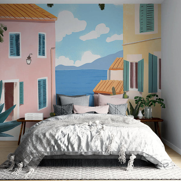 Marine Landscape Wallpaper | Charming Mediterranean Sea View