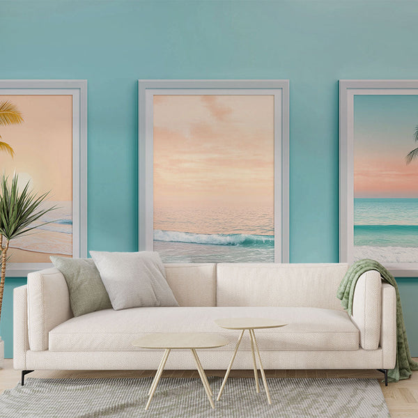 Sunset Beach Wallpaper | Palm Tree Wall Mural