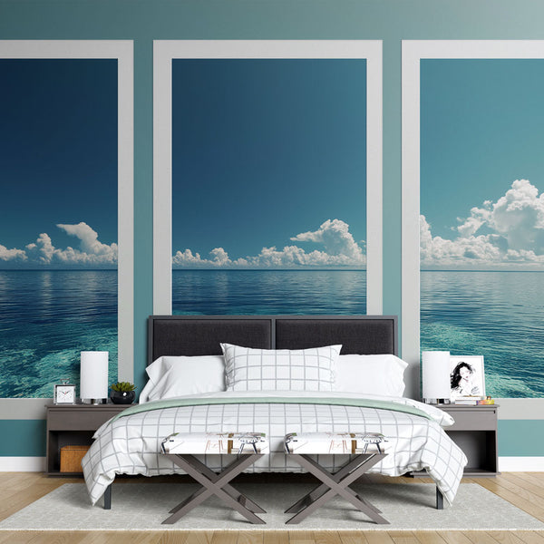 Turquoise Ocean Wallpaper | Serene Sea Wall Mural