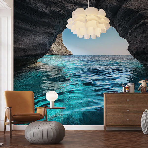 Marine Arch Wallpaper | Turquoise Sea View Wall Mural