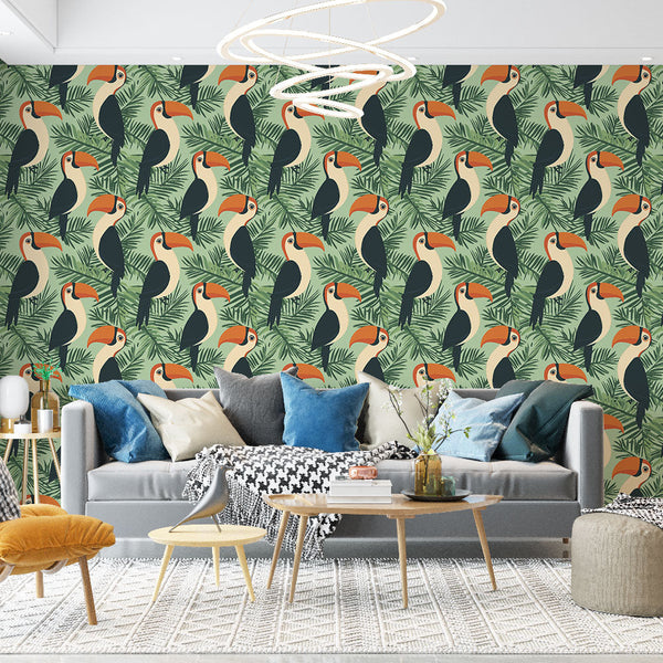 Parrot Wallpaper | Colorful Parrots on Tropical Foliage