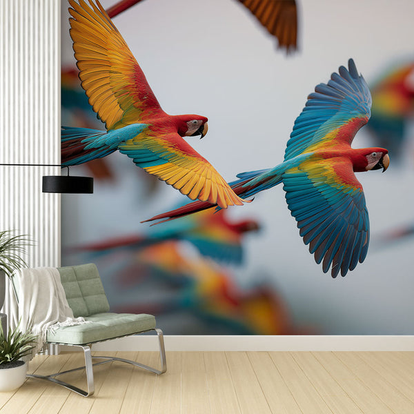 Colorful Parrot Wallpaper | Exotic Birds in Full Flight