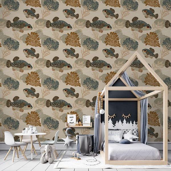 Fish and Coral Wallpaper | Underwater Reef Wall Mural