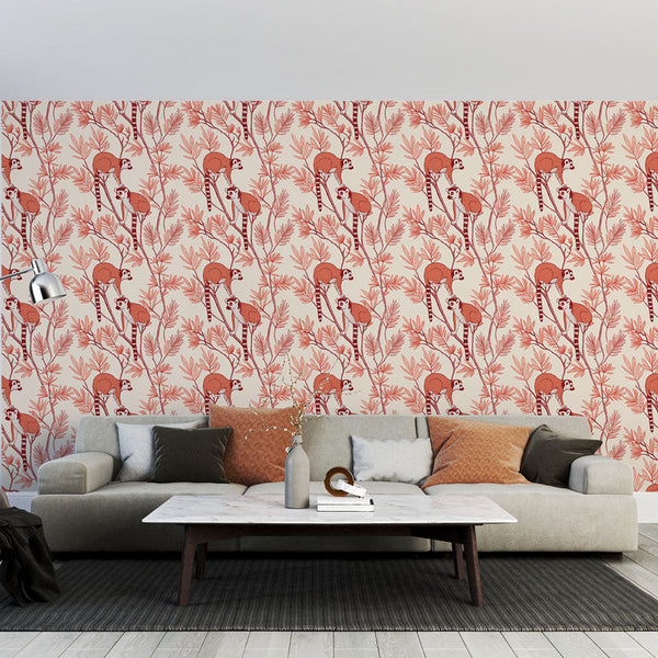 Monkey Wallpaper | Playful Monkeys Among Delicate Foliage