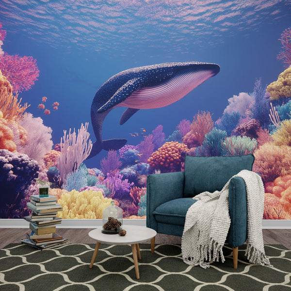 Underwater Wallpaper | Vibrant Marine Ecosystem Mural