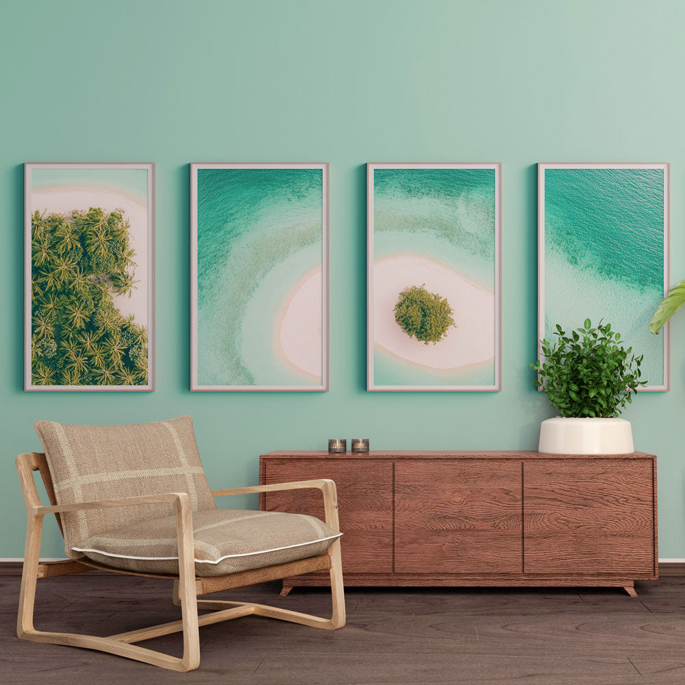 Tropical Island Aerial Seascape Wallpaper Mural