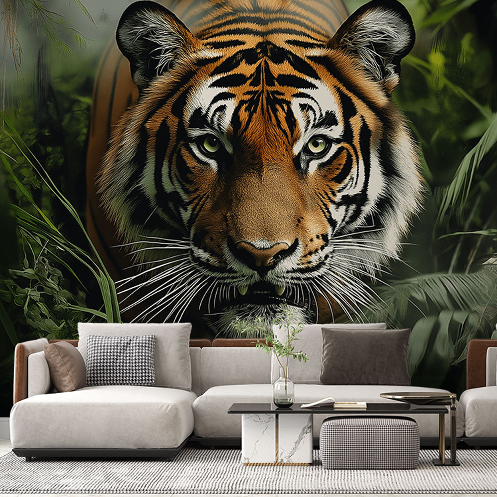 Majestic Tiger Wallpaper | Verdant Jungle Emergence