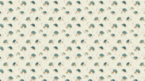 Cute Turtle Wallpaper | Pastel Baby Turtle Wall Mural