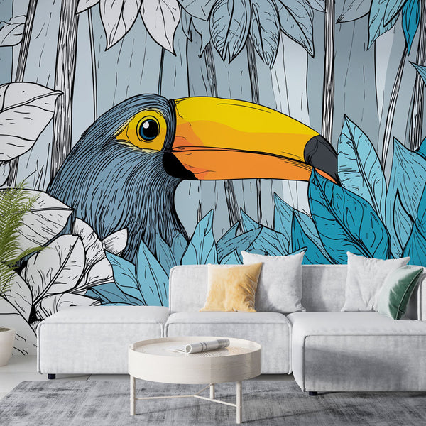 Toucan Wallpaper | Vibrant Toucan in Exotic Foliage