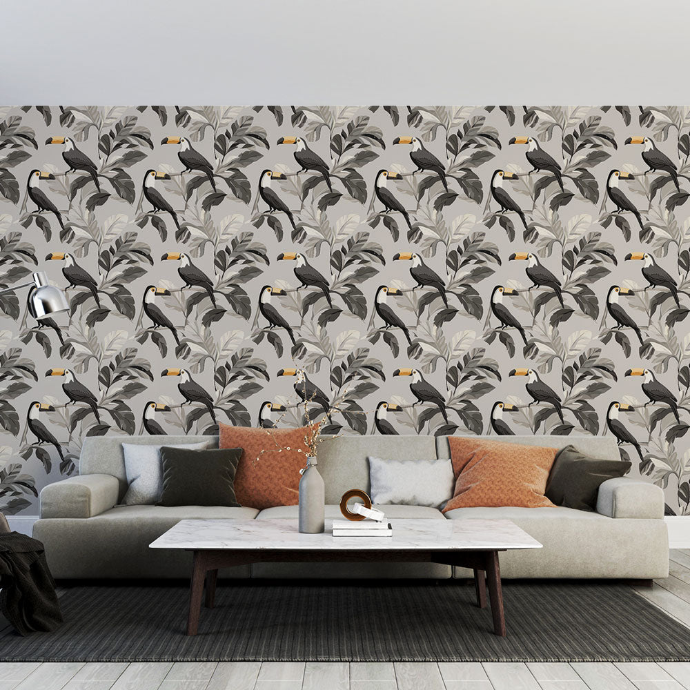 Toucan Wallpaper | Birds Set in Tropical Foliage