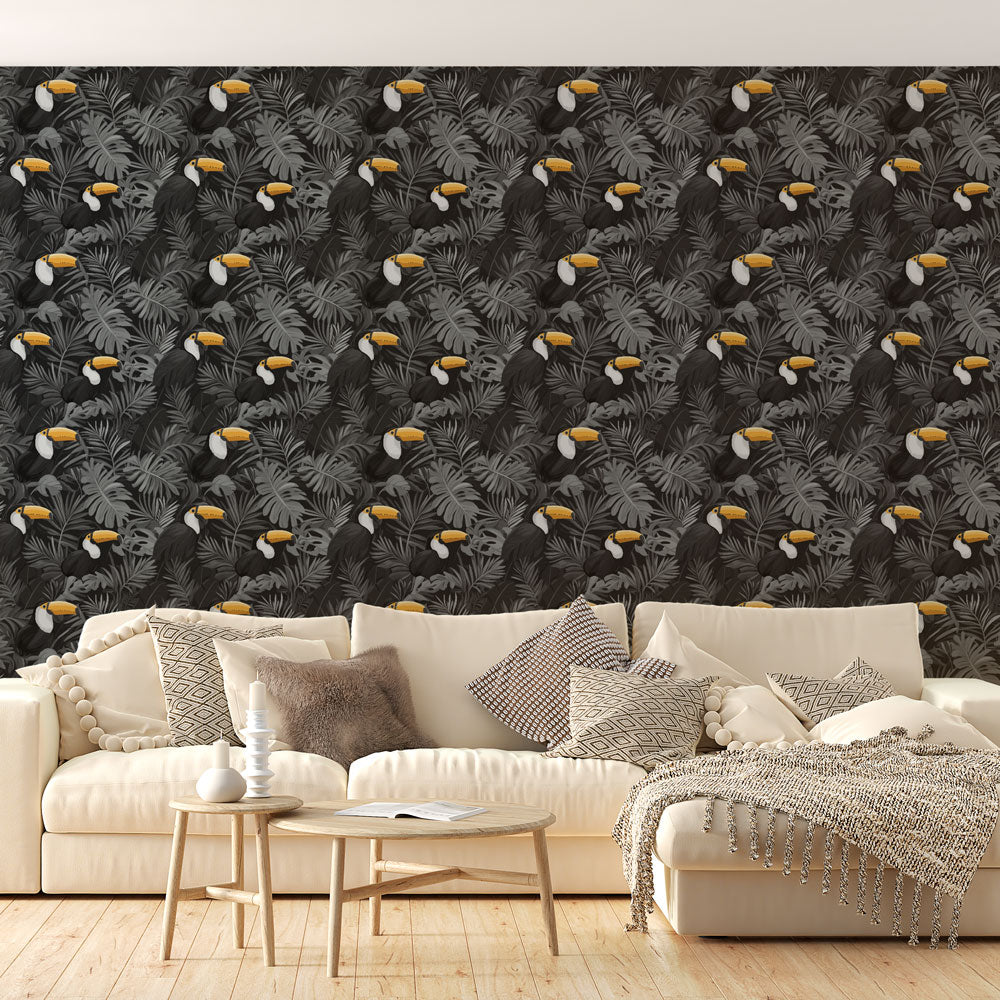 Toucan Wallpaper | Birds on a Tropical Foliage Backdrop