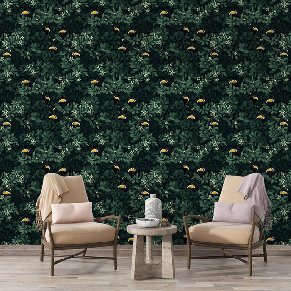 Toucan Wallpaper | Colorful Birds Among Lush Leaves
