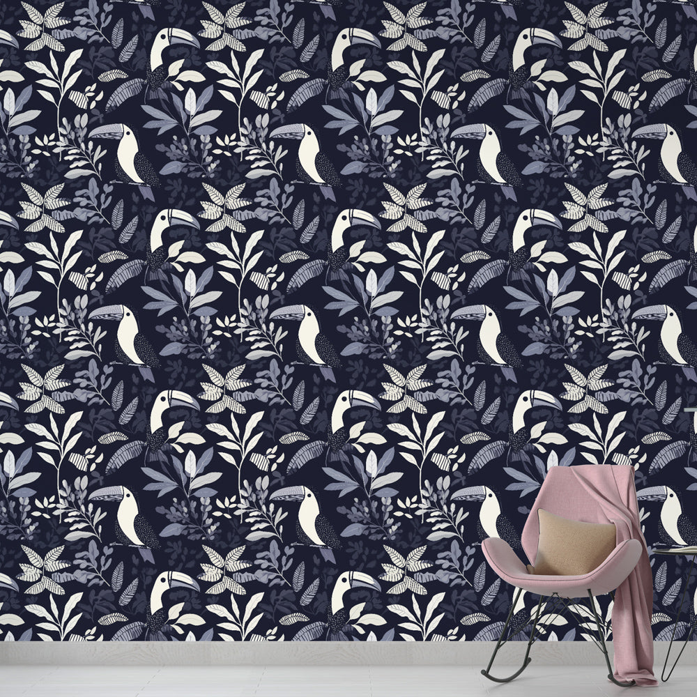 Toucan Wallpaper | Tropical Birds and Lush Foliage
